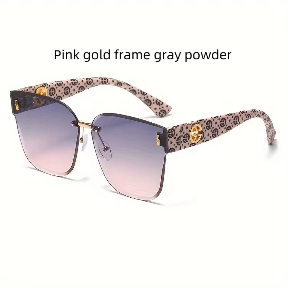 Stylish Pink Gold Frame Sunglasses